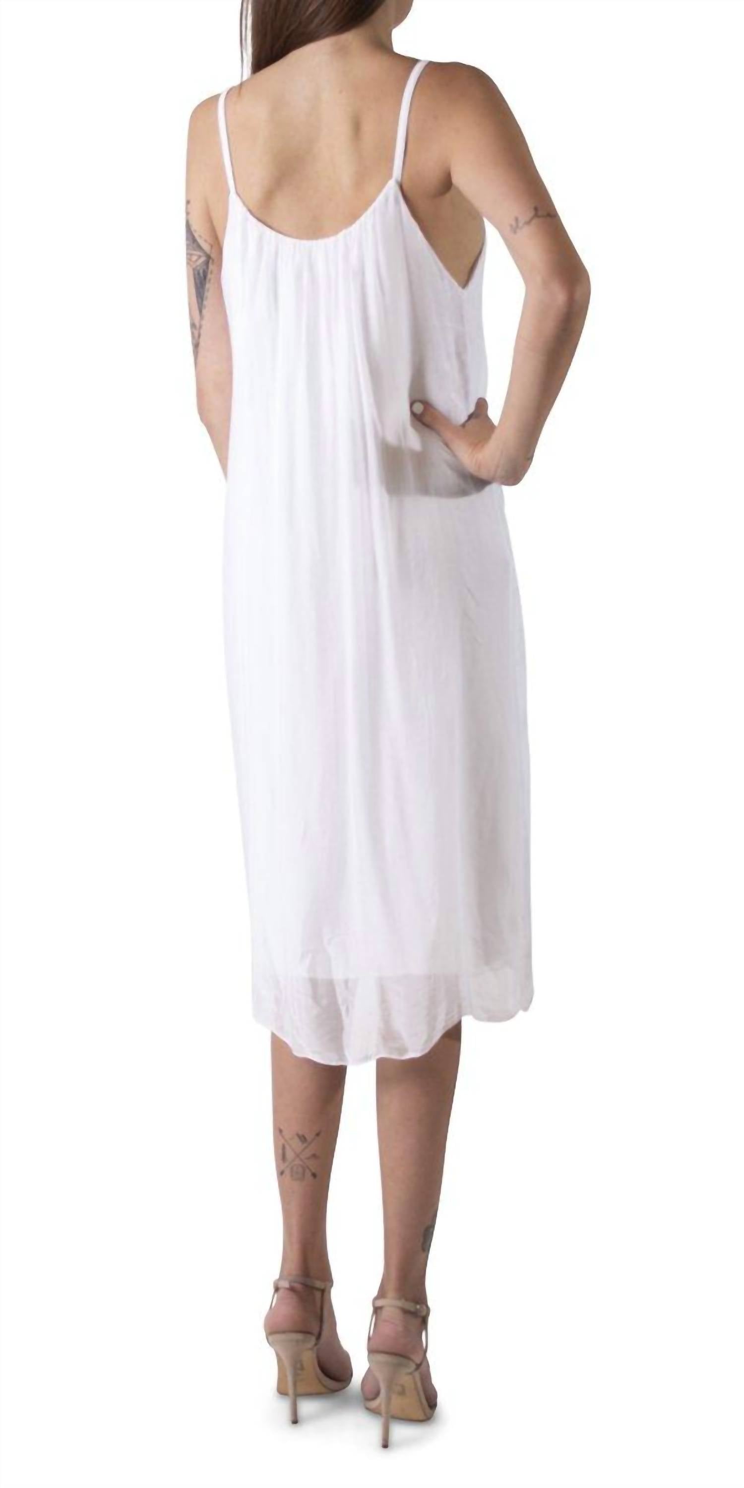 GIGI MODA Jappy Silk Dress in white - women's dress - detail view