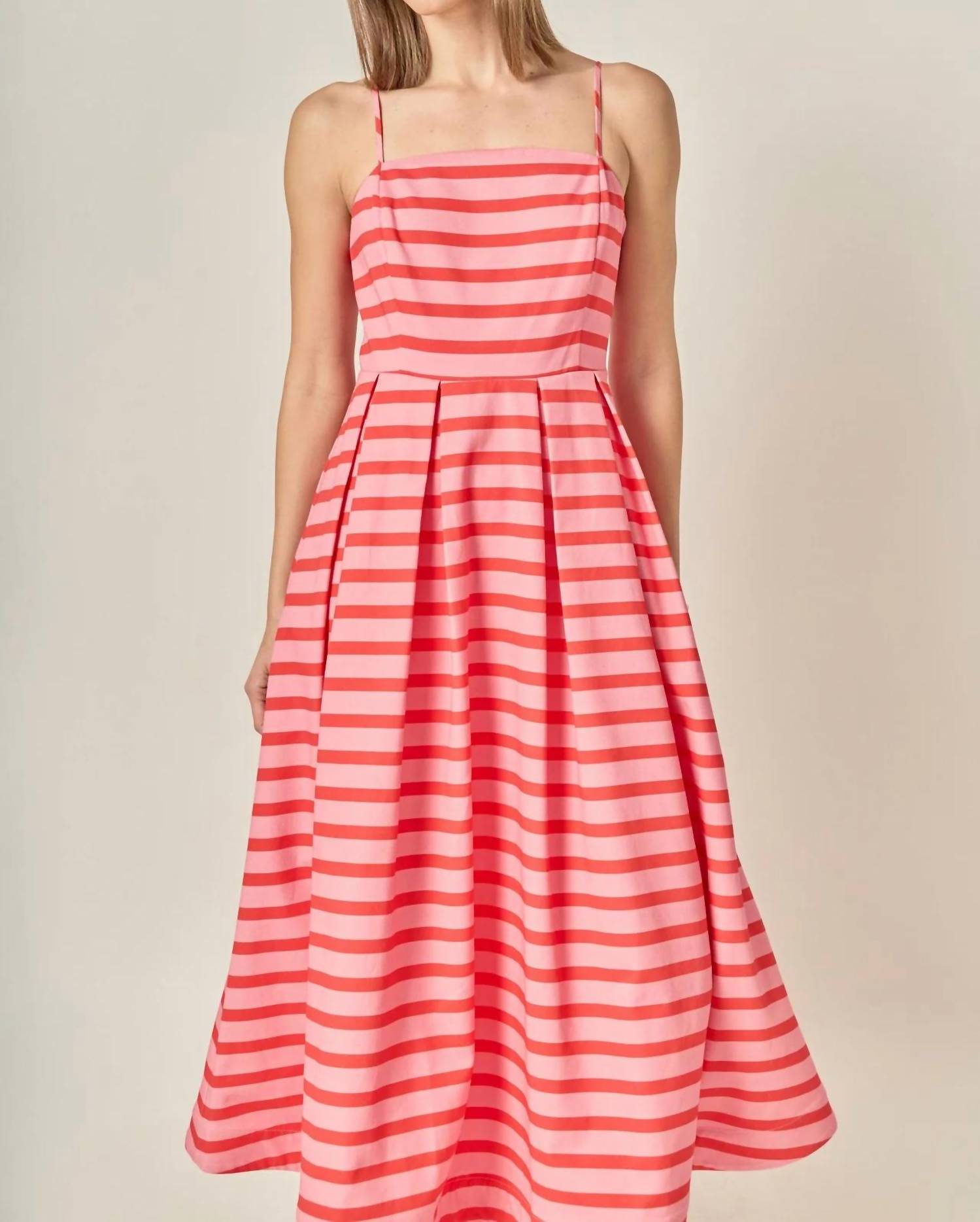 English Factory - Margaret Pleated Midi Dress