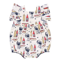 Pink Chicken - Kid's Grilling Out Elsie Bubble Onesies