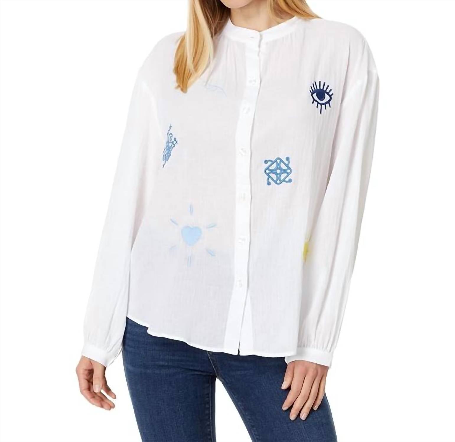 Elliott Lauren - Evil Eye Button Up Blouse