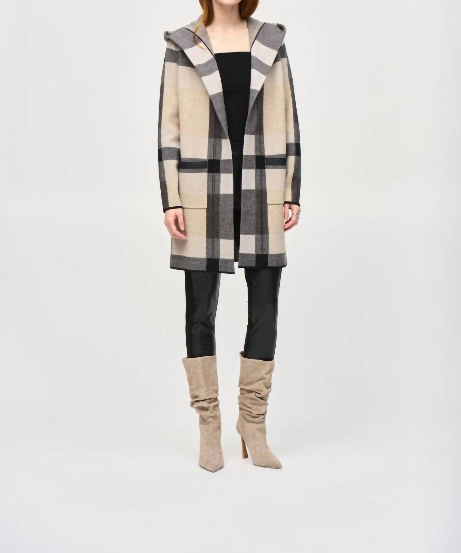 Joseph Ribkoff - Hooded Long Sleeve Sweater
