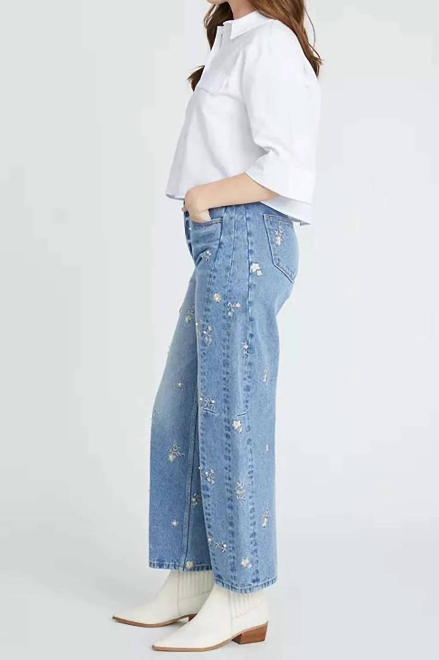 Driftwood - Embellished Barrel Jeans