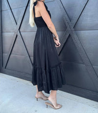 Blu Pepper - Lurex Tie Strap Midi Dress