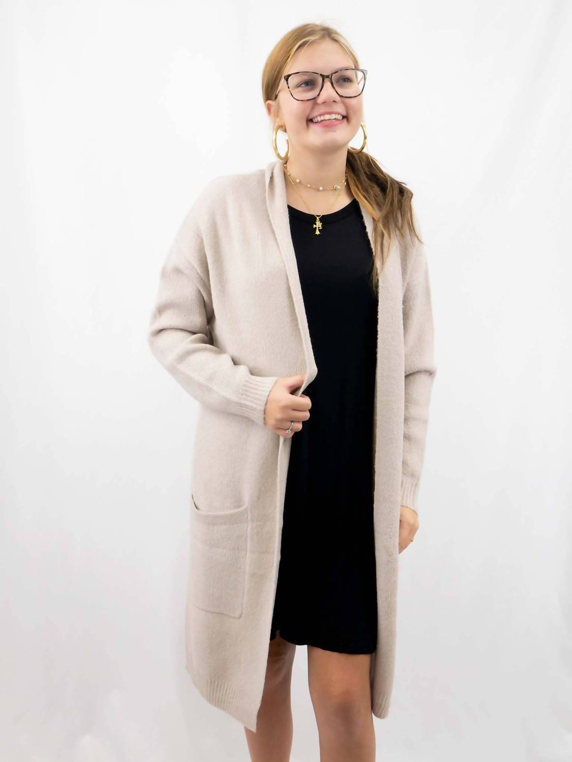 Hyfve - Women's Classy Fold Over Cardigan