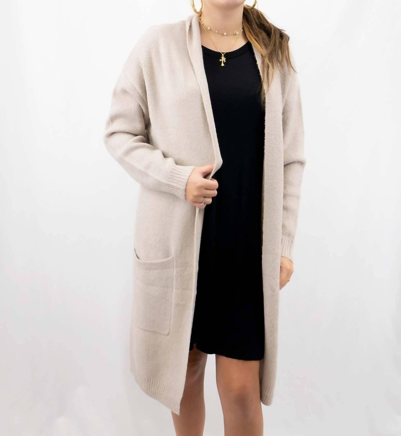 Hyfve - Women's Classy Fold Over Cardigan