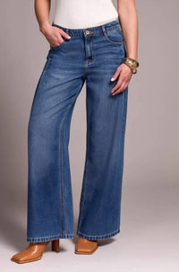 Tribal - Audrey Pleated Wide Leg Jeans