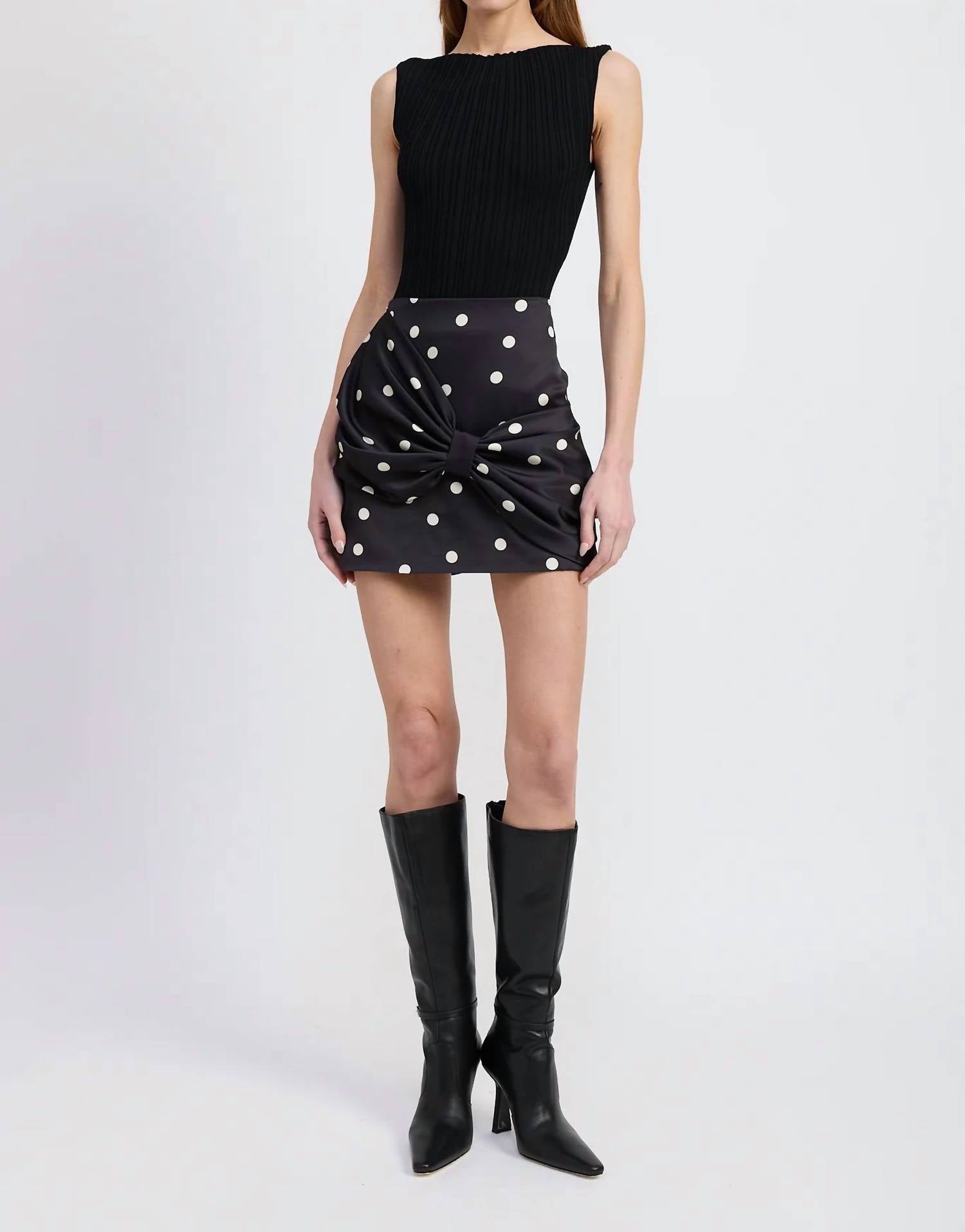 En Saison - Polka Dot Mini Skirt