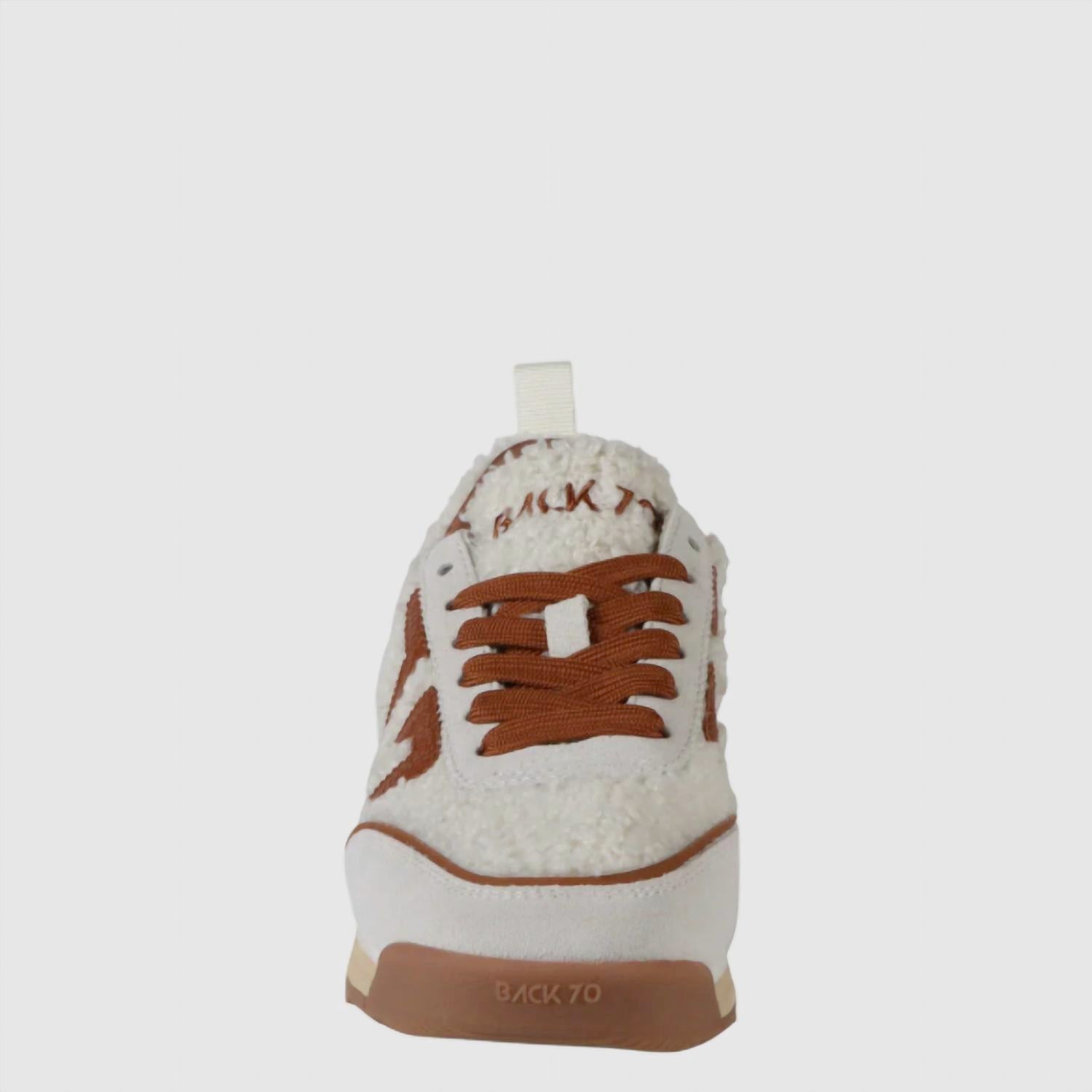 Back 70 Women's Jogger Ft Sneakers in milk ice cuoio 1 - women's sneaker - alternate view
