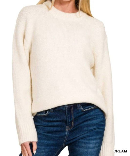 Zenana - Round Neck Sweater