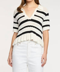 Cinq A Sept - Elvire Knit Polo Pullover Top