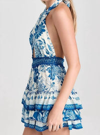 Agua Bendita - Maona Halter Tie Mini Dress