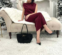 Elan - Off One Shoulder Midi Dress