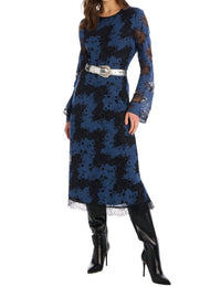 ALLISON NEW YORK Jessie Midi Skirt in blue black - women's skirt