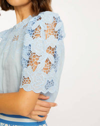 CABALLERO Katia Windsurfer Top in blue - women's blouse - alternate view