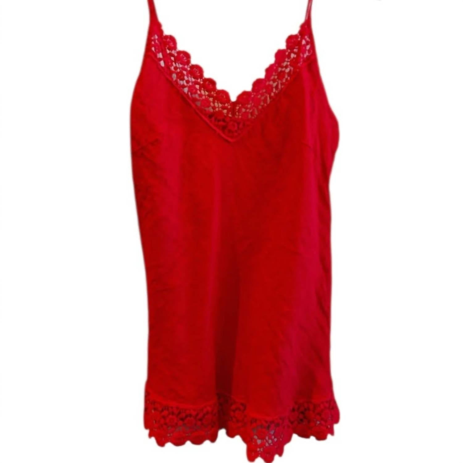 Made In Italy - Grace Linen Lace Tank