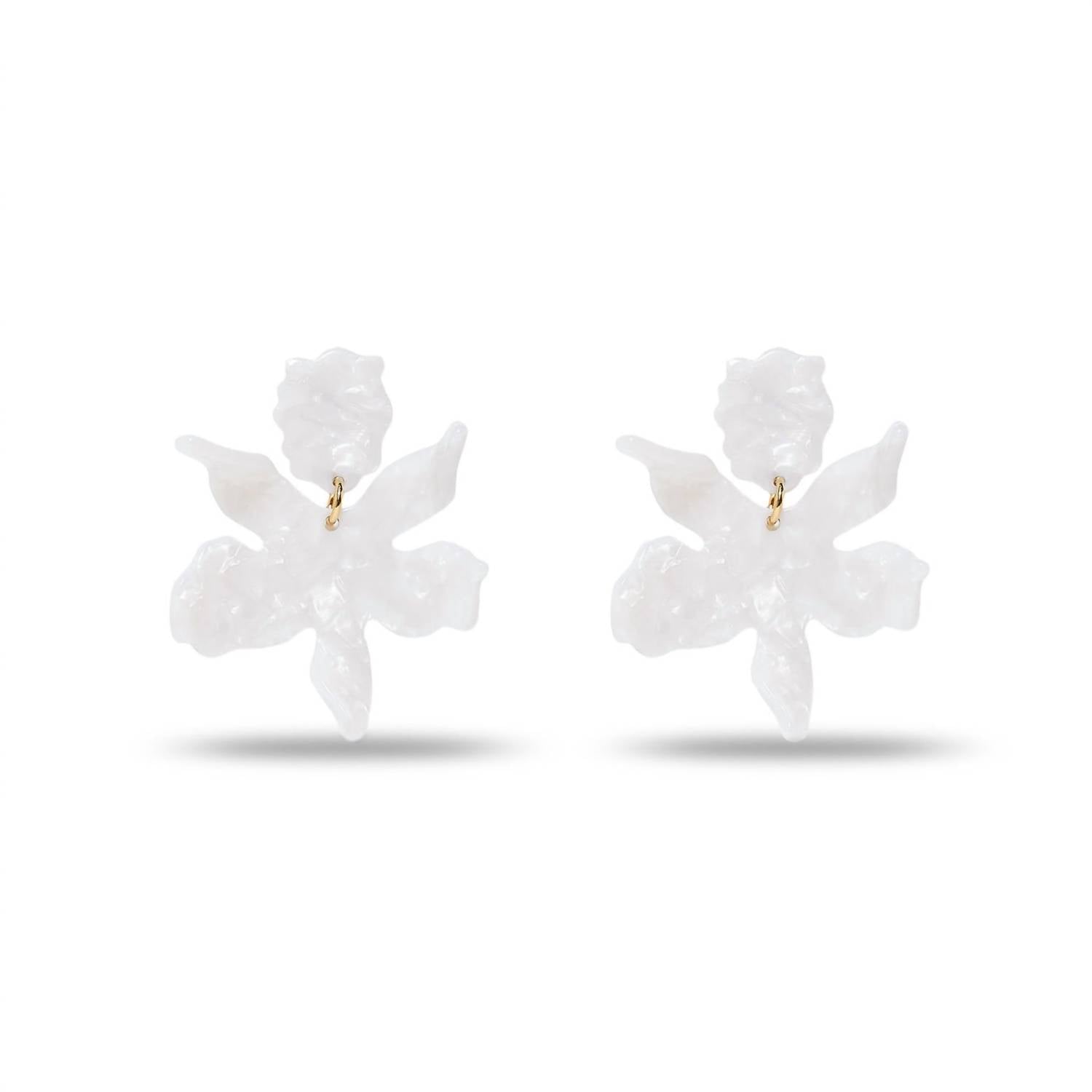 Lele Sadoughi - Women's Small Paper Lily Earrings