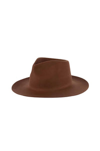 Gigi Pip Women's Zephyr Rancher With Western Leather Concho Band Hat in dark oak - women's hat - detail view