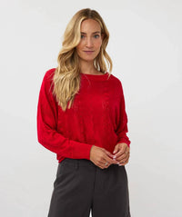 Esqualo - Revna Batwing Lurex Sweater