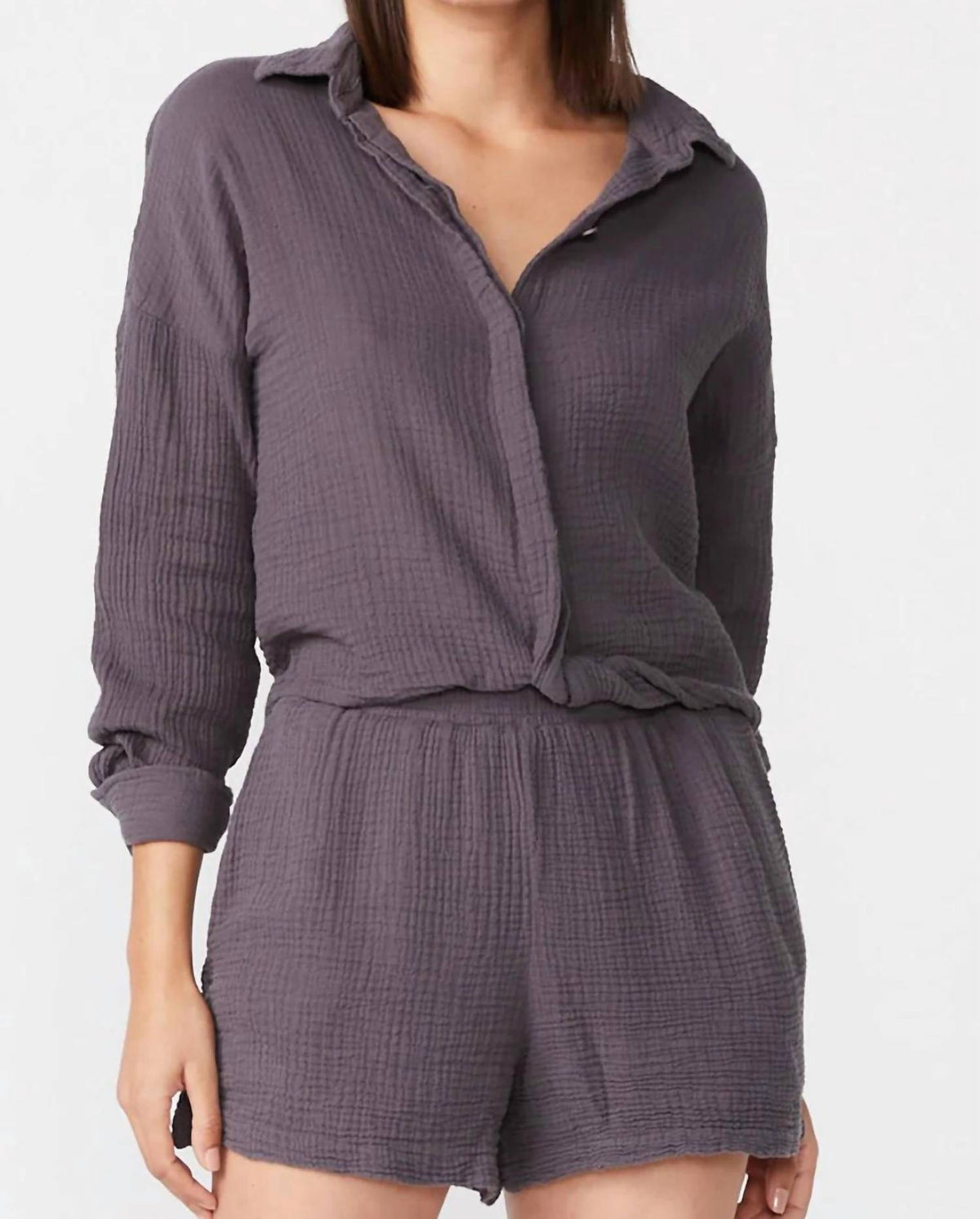 Monrow - Relaxed Blouse with Twisted Front