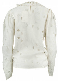 Ulla Johnson Women's Enid Top in chalk - women's blouse - detail view