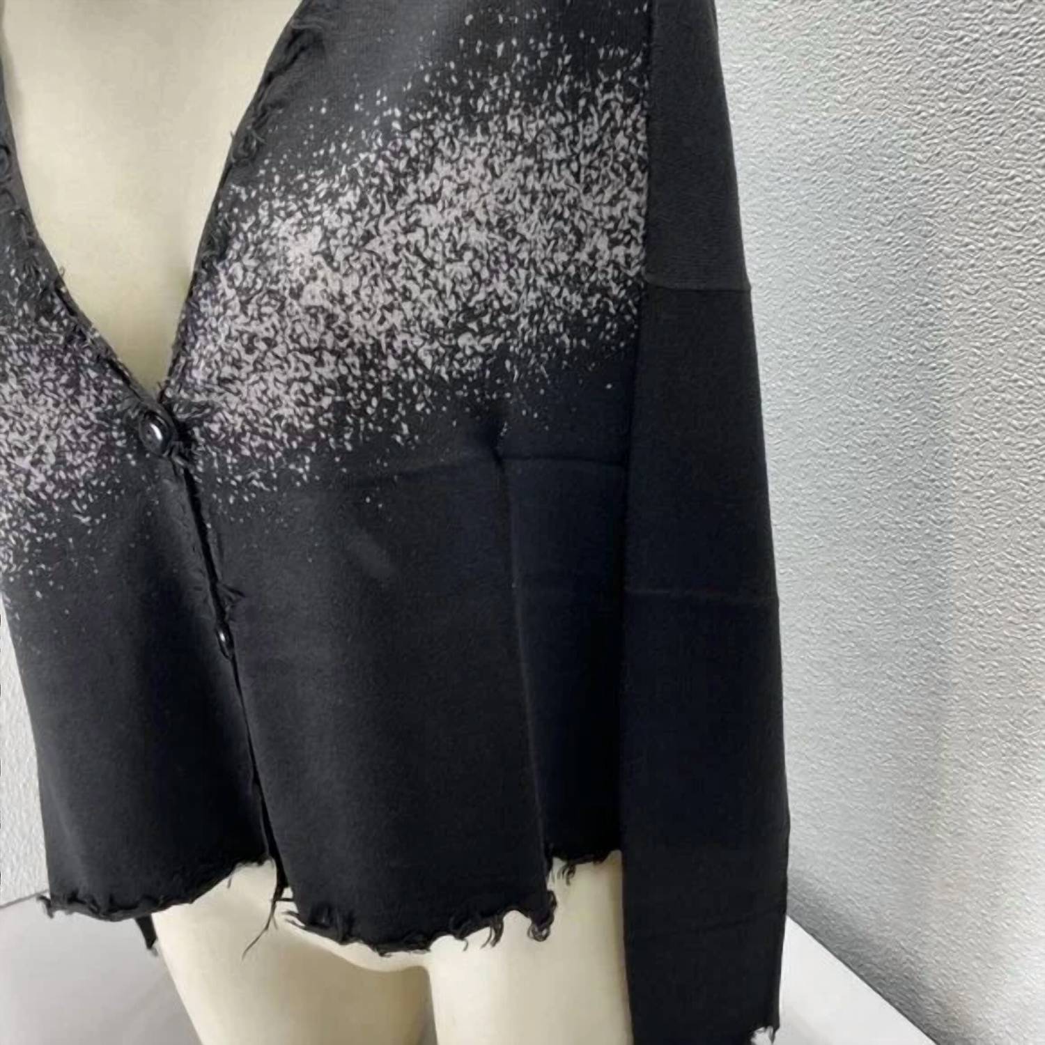 PLANET by Lauren G. Women’s Pima Cotton Cardigan in black - women's cardigan - view 4