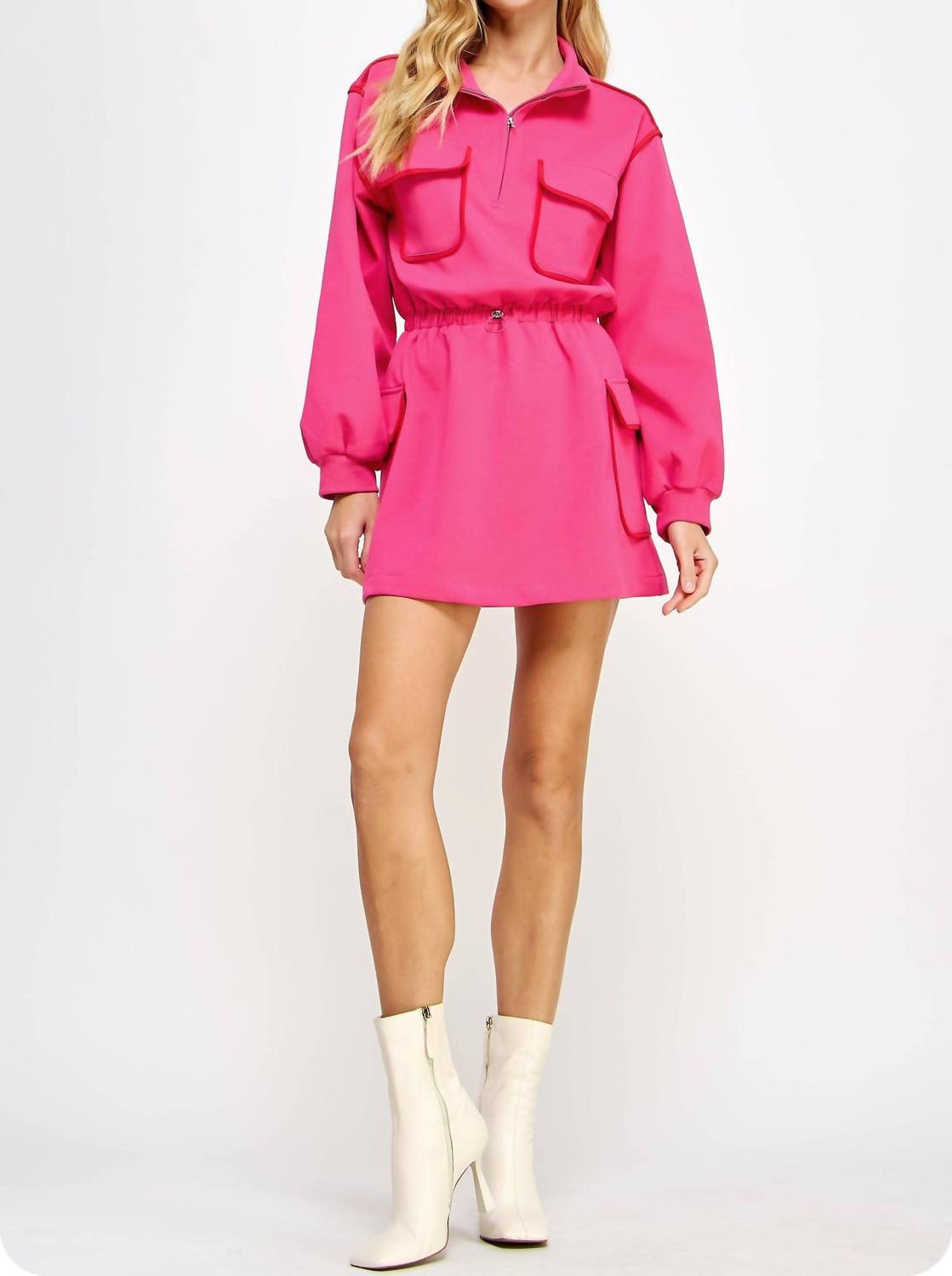 Strut & Bolt - Piping Contrast Cargo Dress