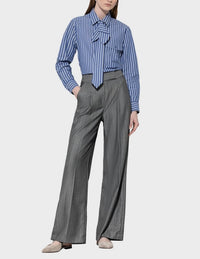 Luisa Cerano - Herringbone Wide-leg Pants