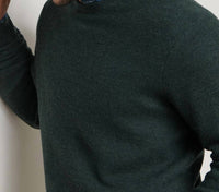 PETER MILLAR Autumn Crest Honeycomb Sweater in nordic pine - men's sweater - alternate view