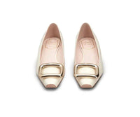 Roger Vivier - Women's Viv Choc Metal Buckle Ballerinas Flat Shoes