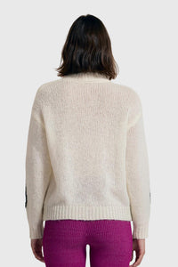 The Wolf Gang - El Ojo Knit Sweater - beige - clothing - cotton
