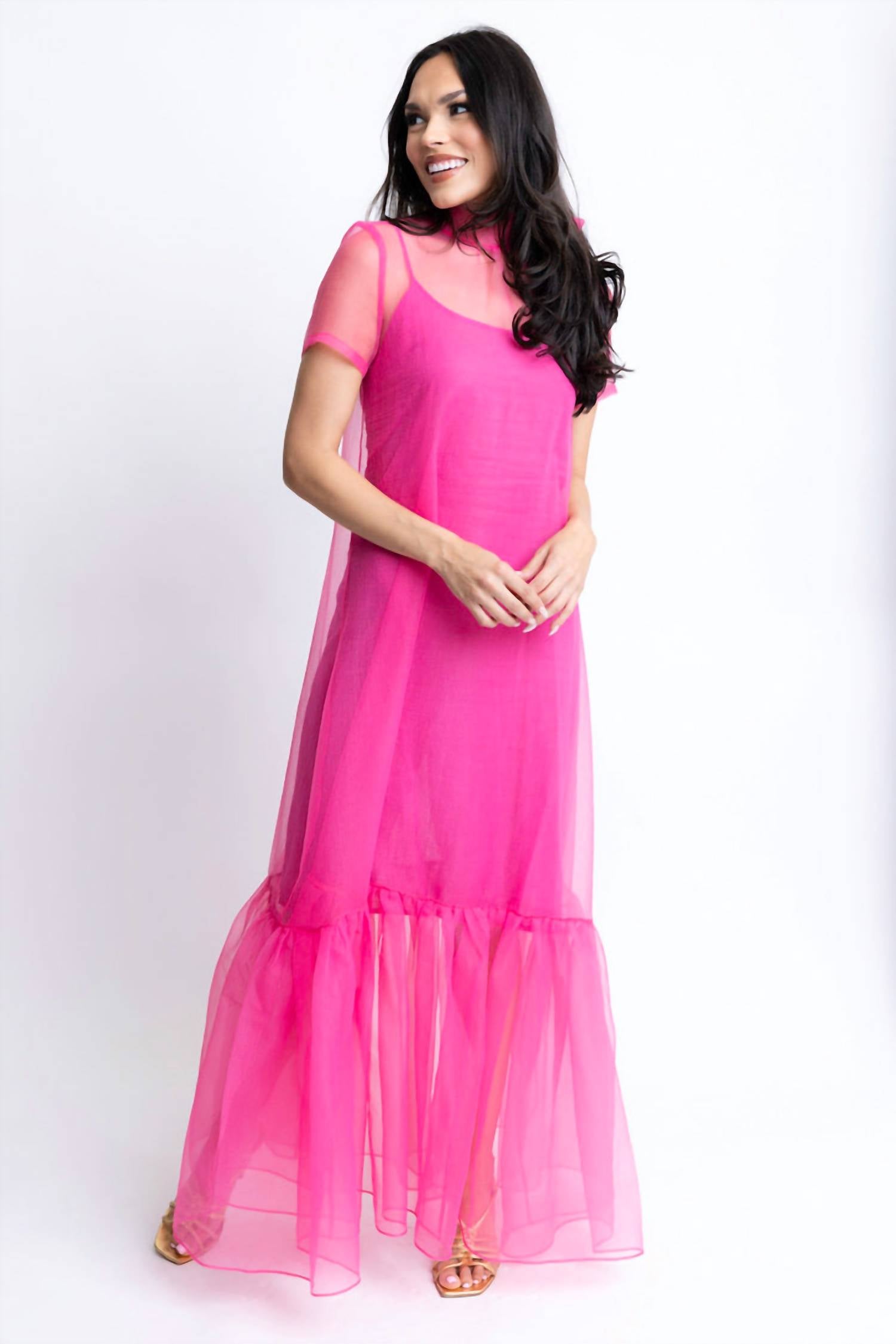 Karlie - Organza Bow Maxi Dress