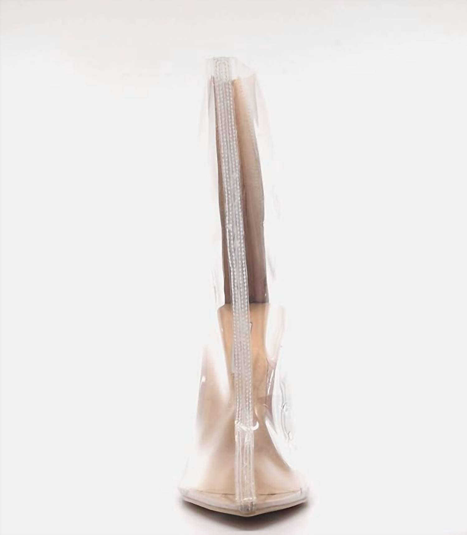 Cape Robbin - Women's Crystal Glaze Block Heel Bootie