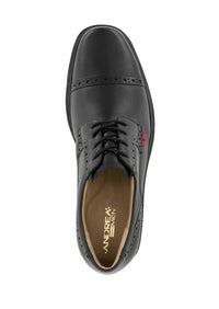 Andrea Men's Lace Closure Leather Oxford Shoes in black - men's shoe - view 4