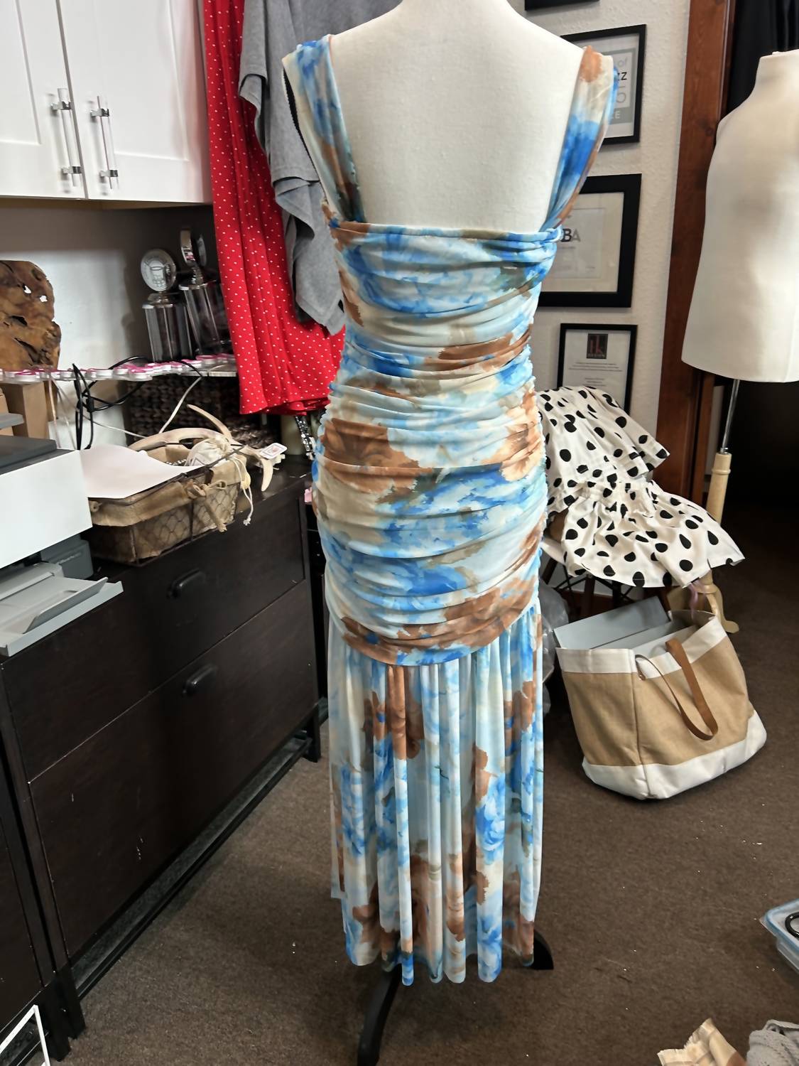 Promesa - Women's Ruched Floral Maxi Dress