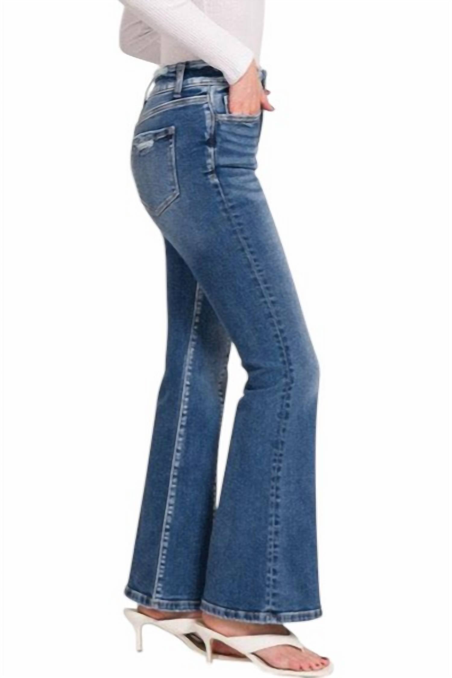 Zenana - Fabulous Front Seam Stretch Bootcut Jeans