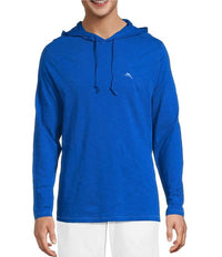 TOMMY BAHAMA Bali Beach Long Sleeve Hoodie in blue splash - men's shirt