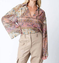 Olivaceous - Kirelle V-neck Blouse