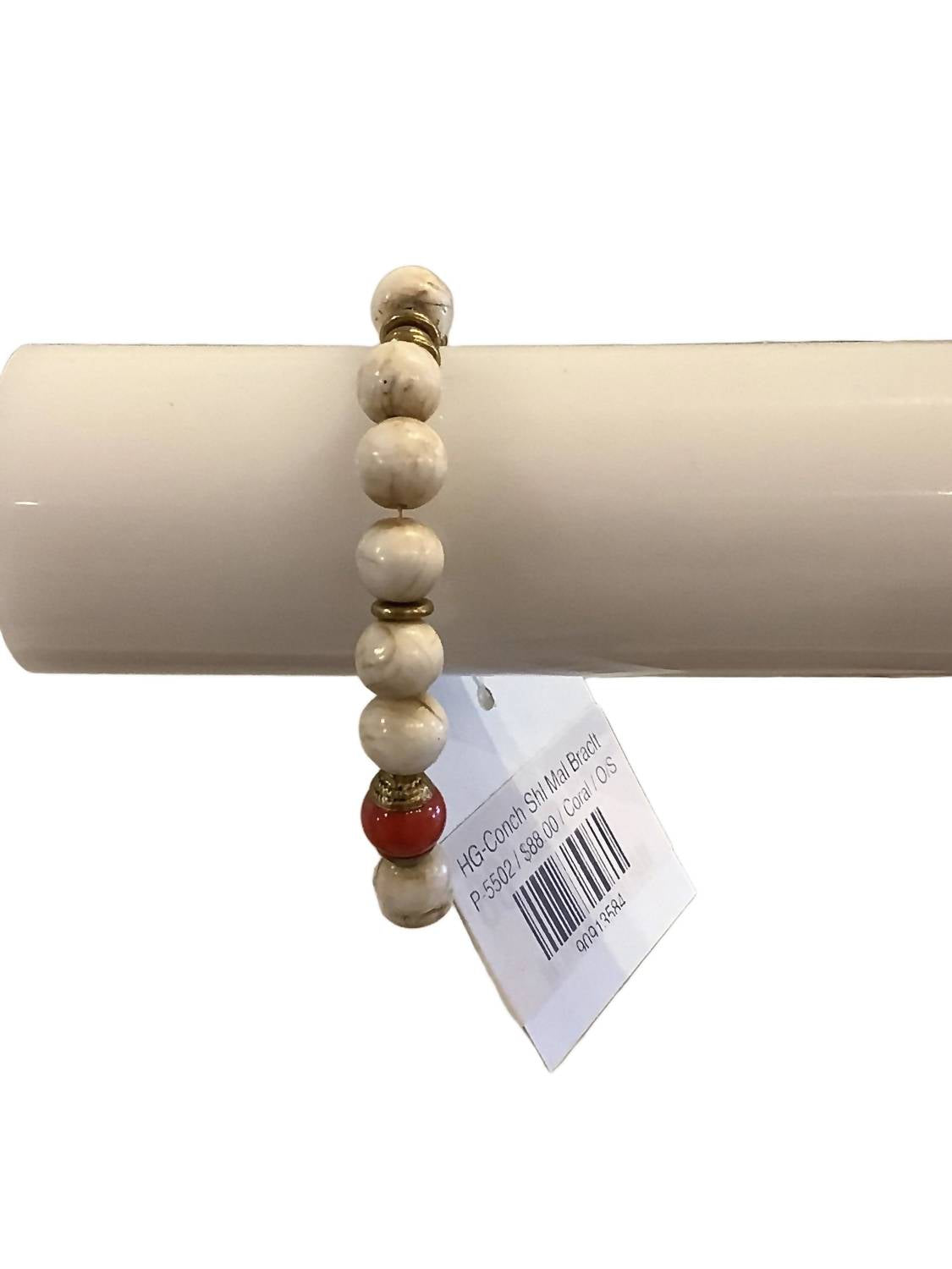 Heather Gardner Women's Conch Shell Mal Bracelet in coral - women's jewelry