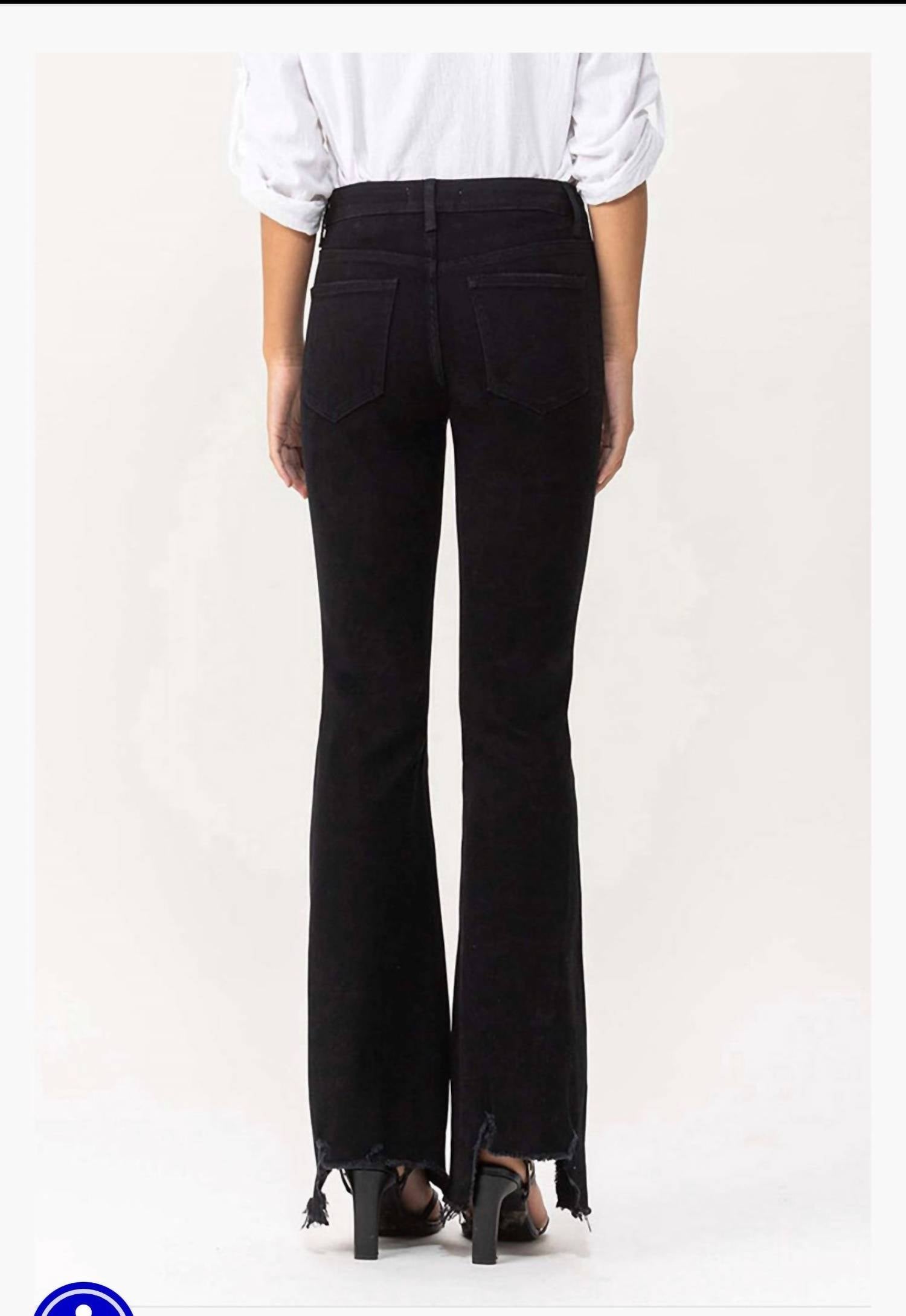 Vervet By Flying Monkey - Mid Rise Distressed Flare Jeans