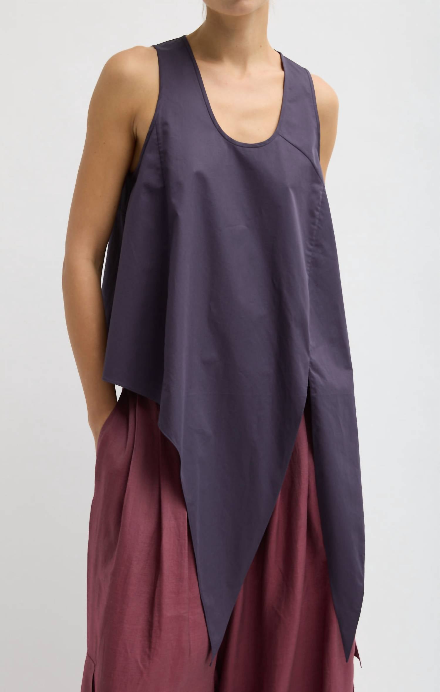 Tibi - Tie Front Sleeveless Top