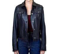 Jakett - Alexa Cropped Leather Jacket