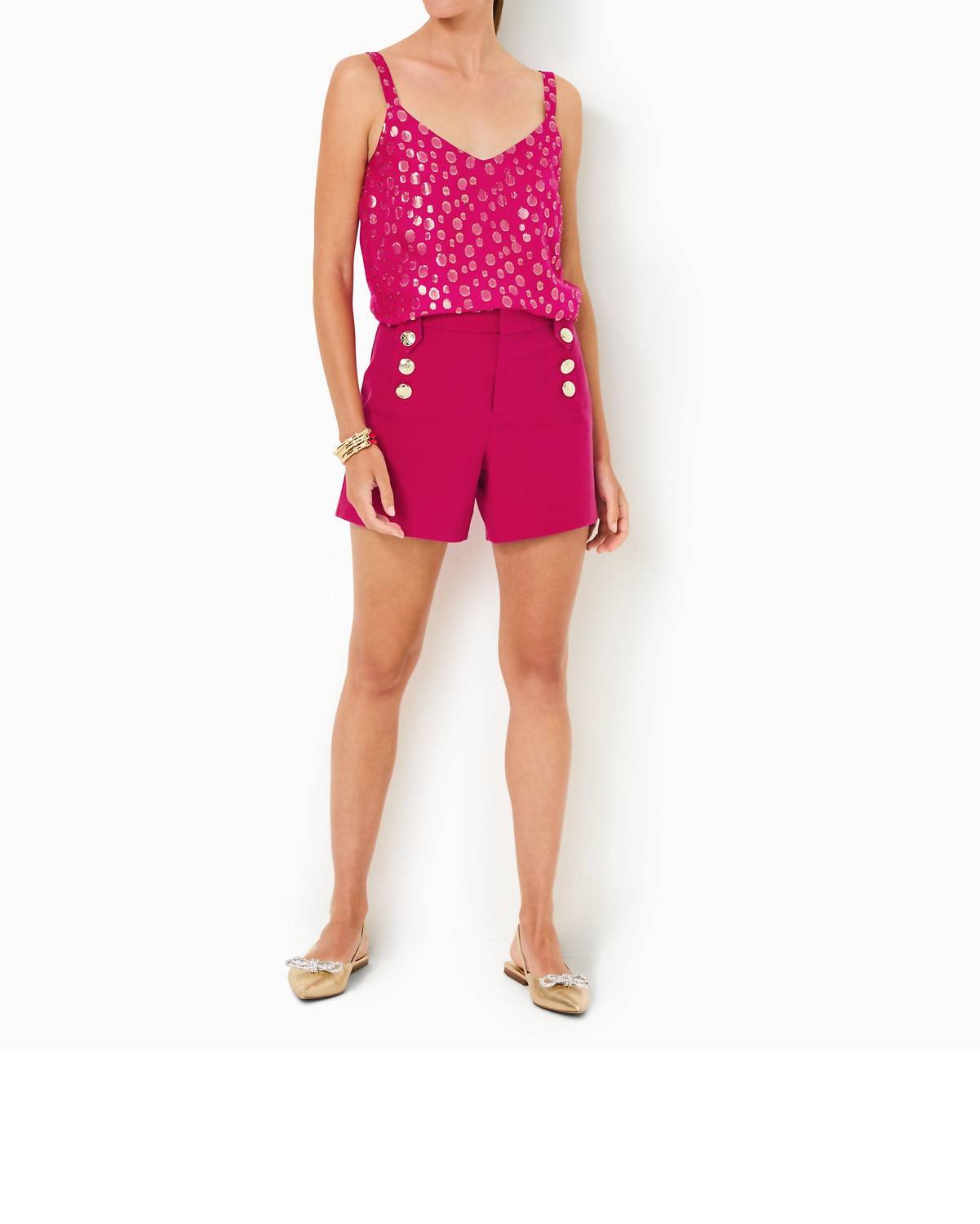 Lilly Pulitzer Nadia Silk Cami Top in mystique pink silk bubbly clip - women's tank top - view 4