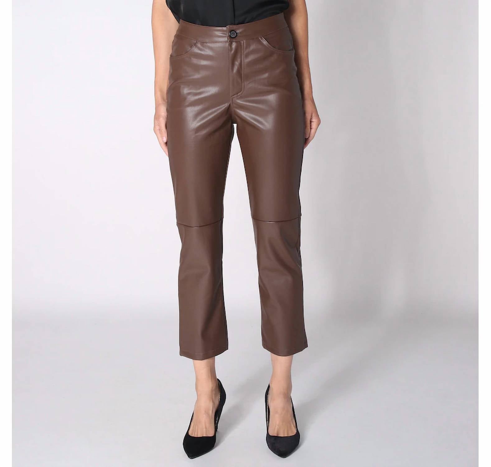 Astrid - Duet Peg Straight Leg Faux Leather Pant