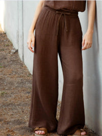 Caydn - Bailey Gauze Wide Leg Pants