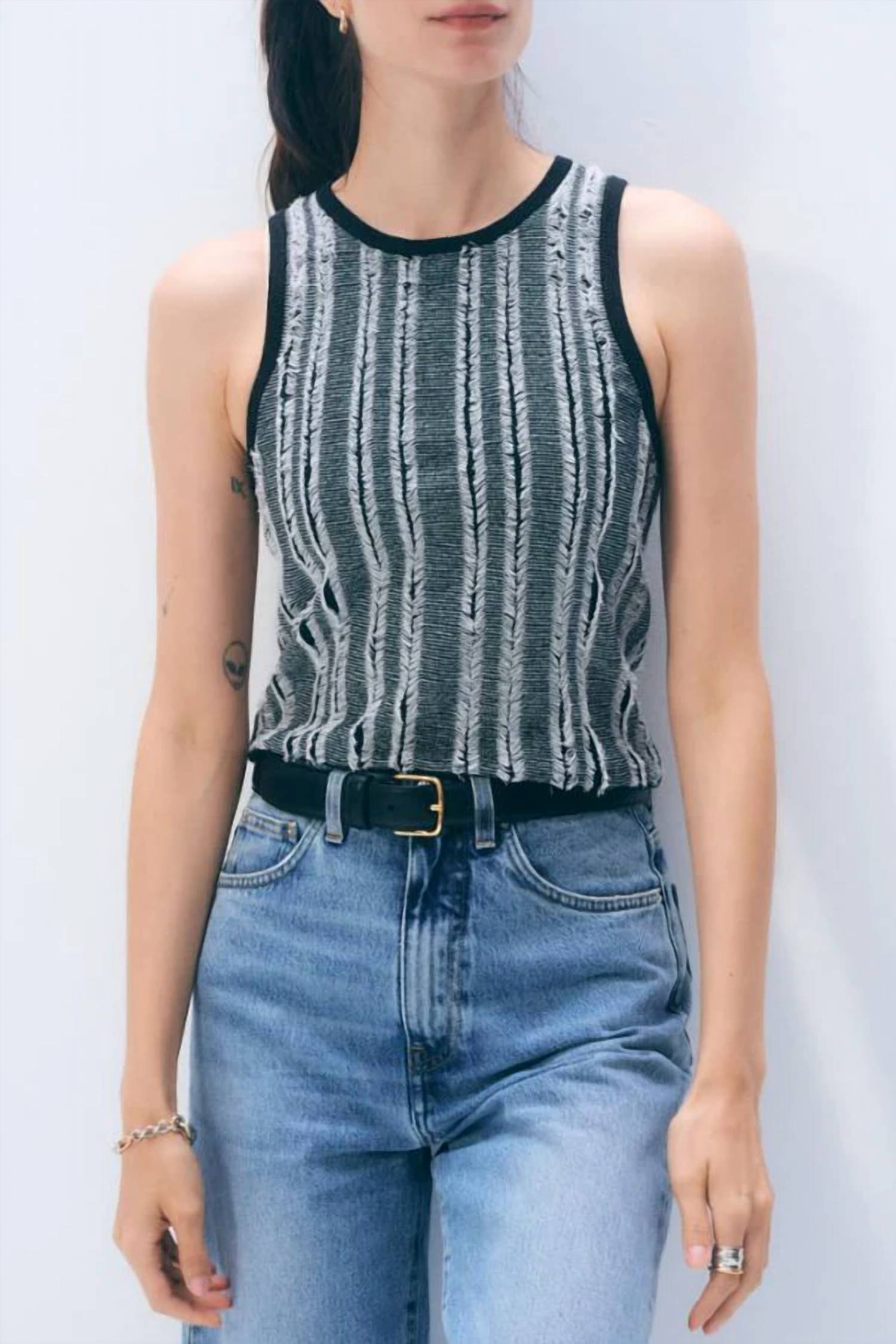 White + Warren - Linen Blend Textured Top