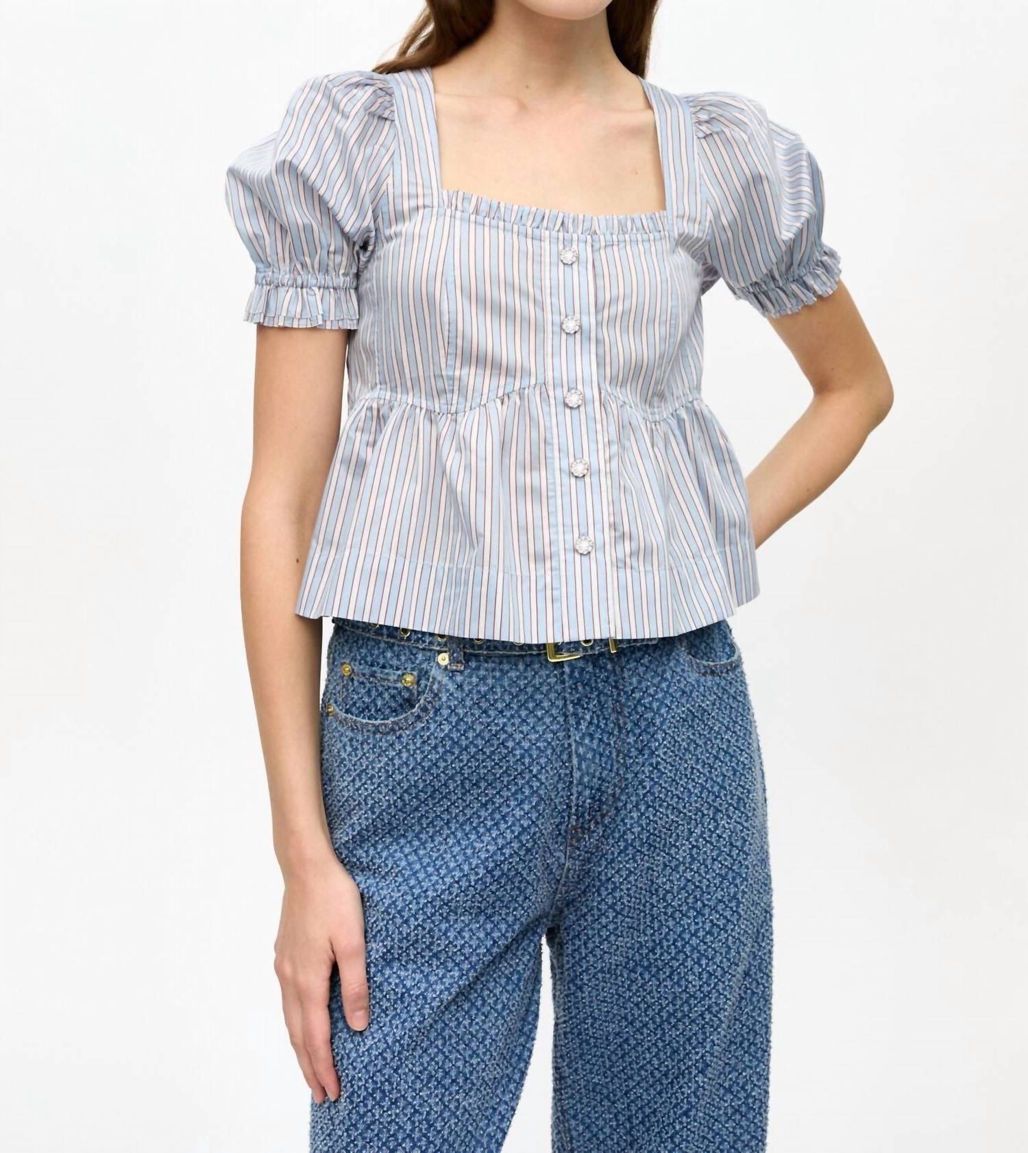 Ganni - Yarn Dyed Stripe Blouse