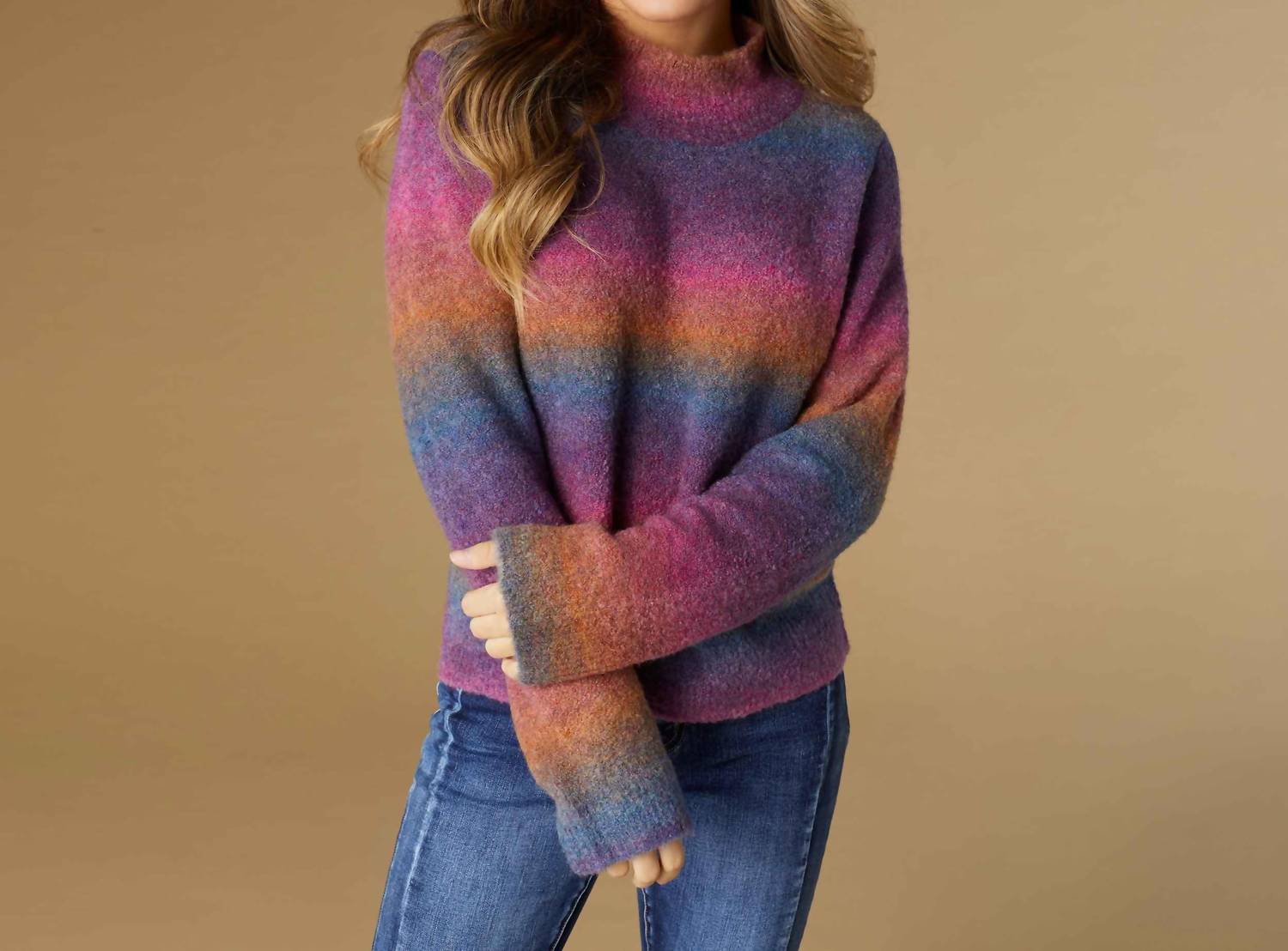 Coco + Carmen - Rachel Fuzzy Ombre Sweater