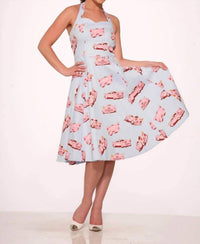 Orchid Bloom - Car Hop Halter Swing Dress
