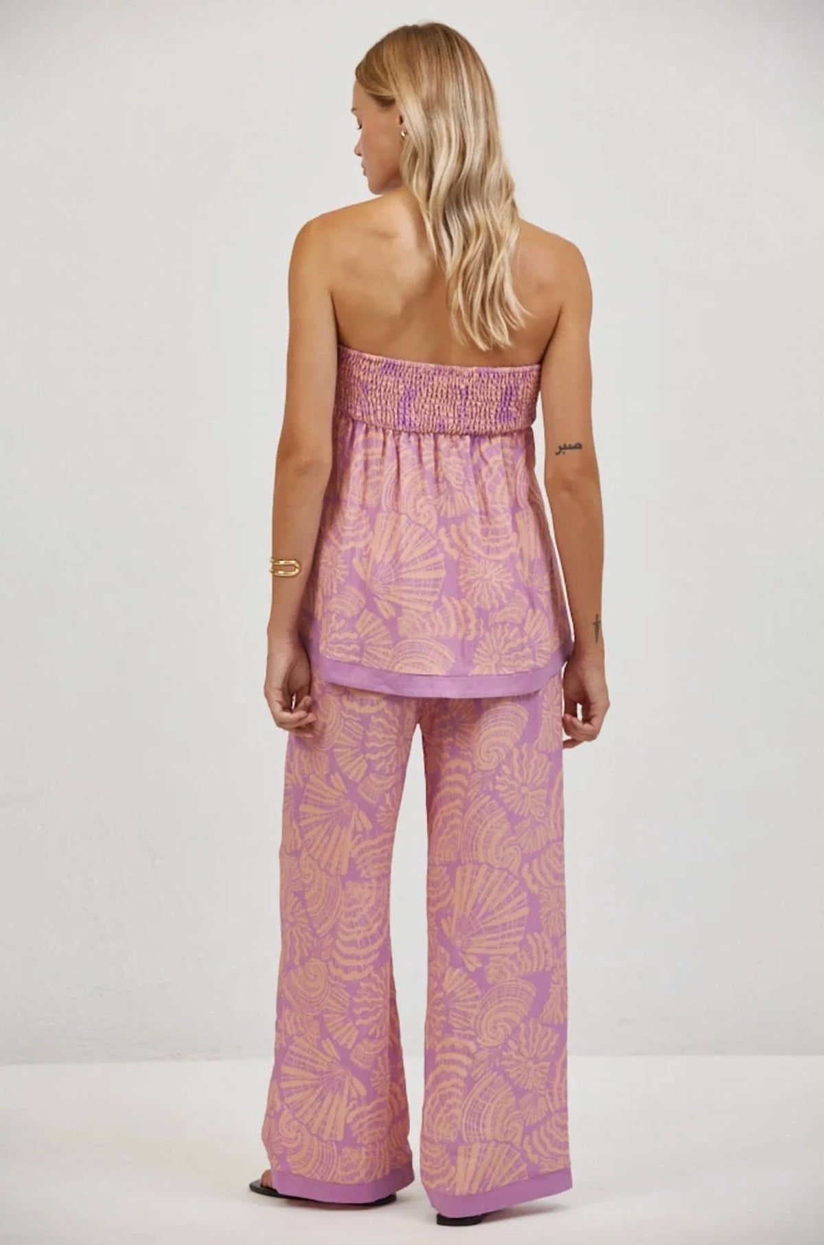 A.Ren - Coquille Print Strapless Top