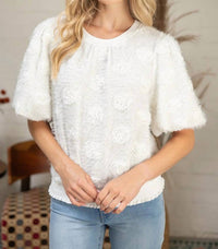 Deon - Hadley Ribbed Ruffle Trim Top